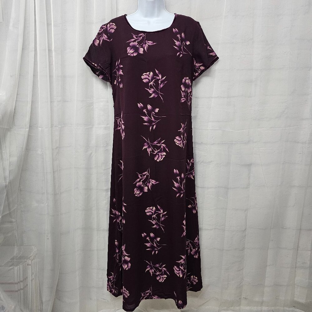 Emma James Dress Purple Maxi Floral Goth Whimsigoth Cottagecore 12